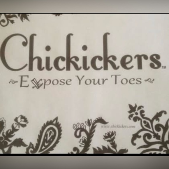 Chickickers Boots Sz 8 Black Leather Embroidered Floral Open Toe Western - Picture 3 of 16